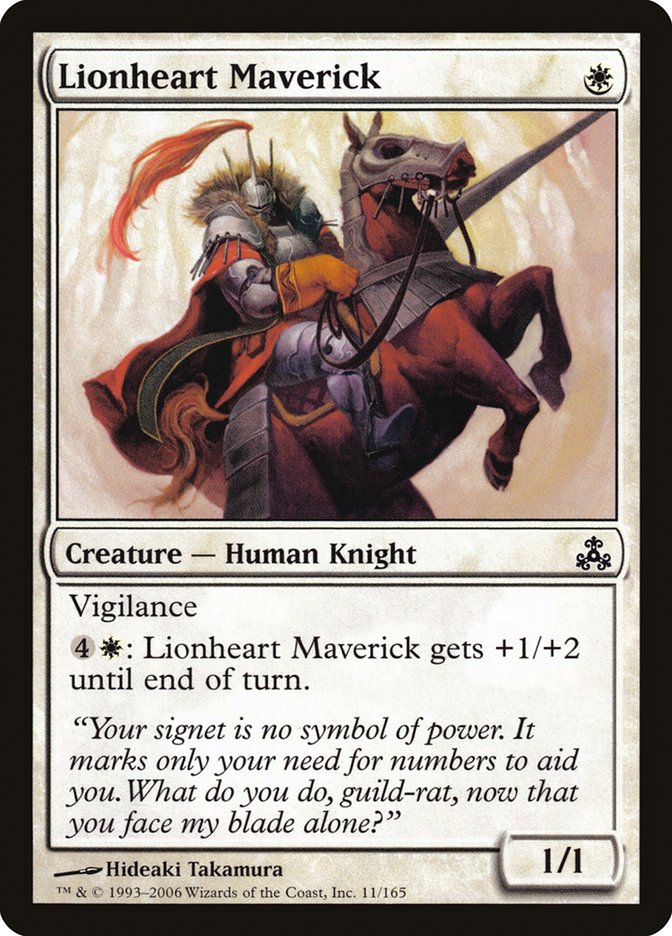 MTG Card Title: Lionheart Maverick GPT/11