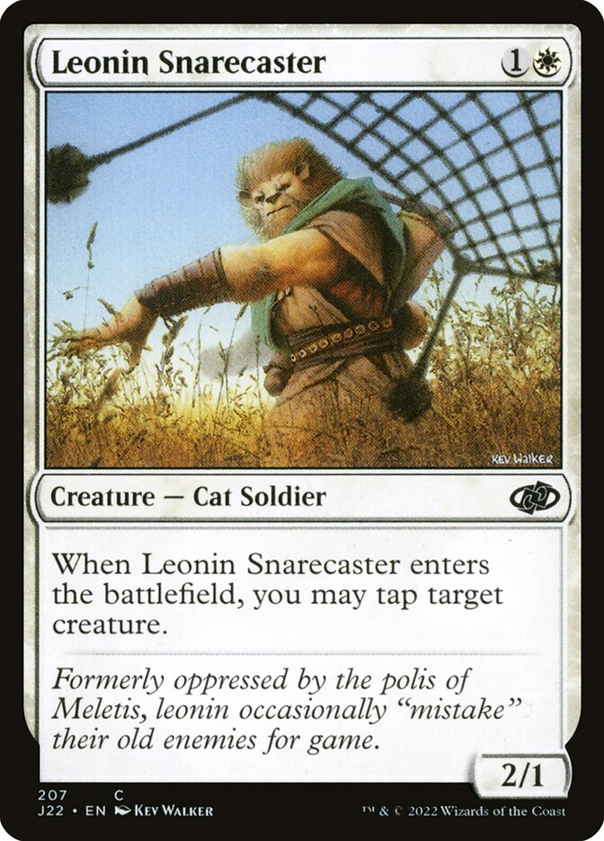 MTG Card Title: Leonin Snarecaster J22/207