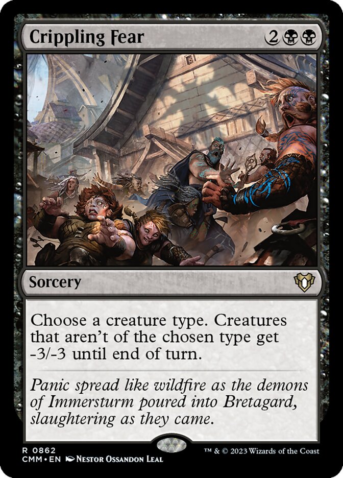 MTG Card Title: Crippling Fear CMM/862