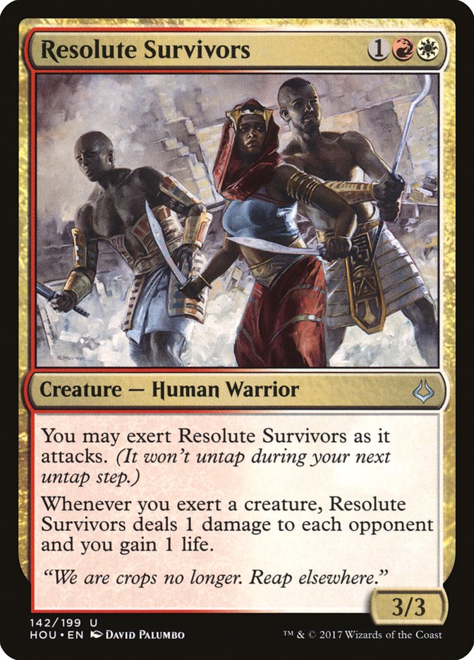 MTG Card Title: Resolute Survivors HOU/142