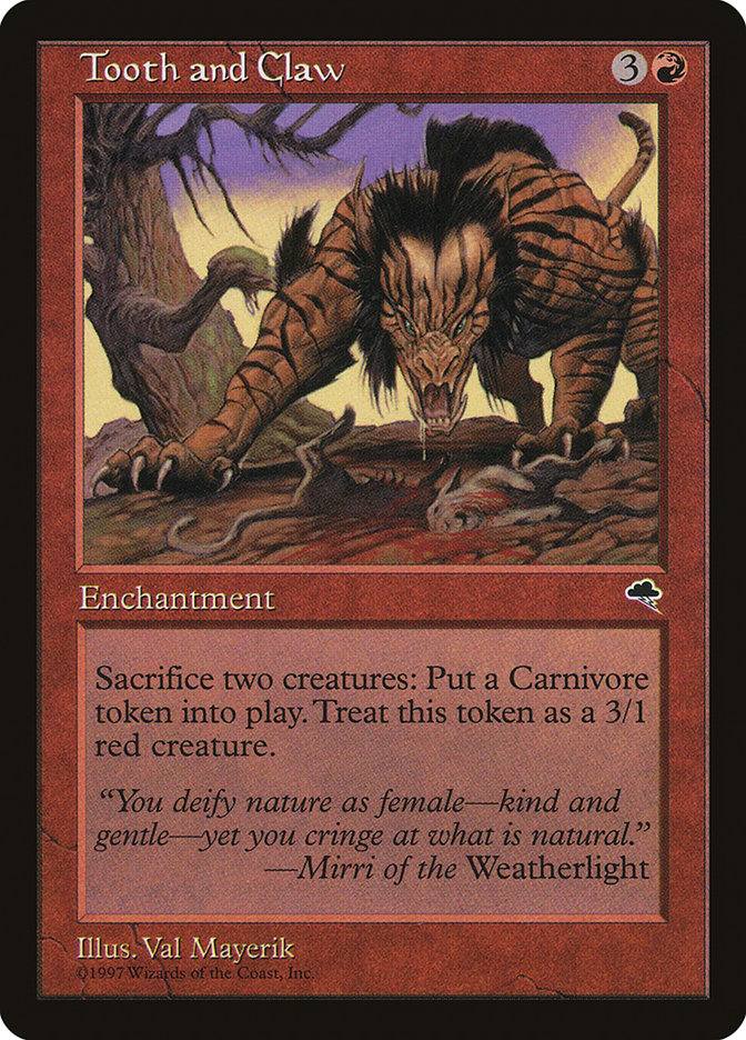 MTG Card Title: Tooth and Claw TMP/210