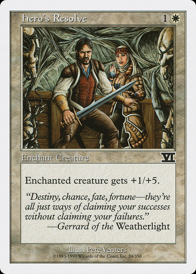 MTG Card Title: Hero's Resolve 6ED/24