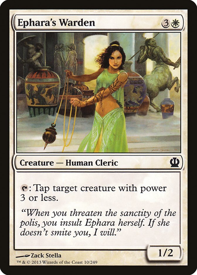 MTG Card Title: Ephara's Warden THS/10