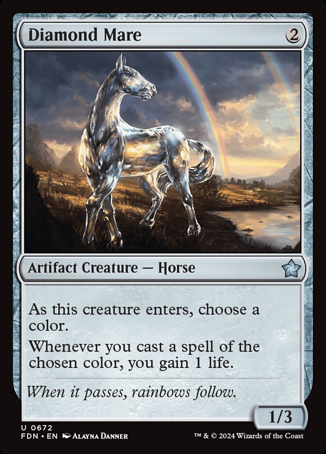 MTG Card Title: Diamond Mare FDN/672