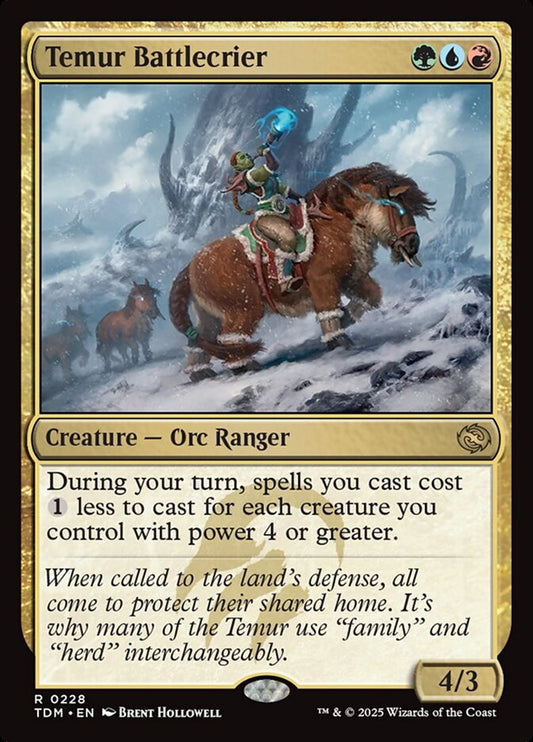 MTG Card Title: Temur Battlecrier TDM/228