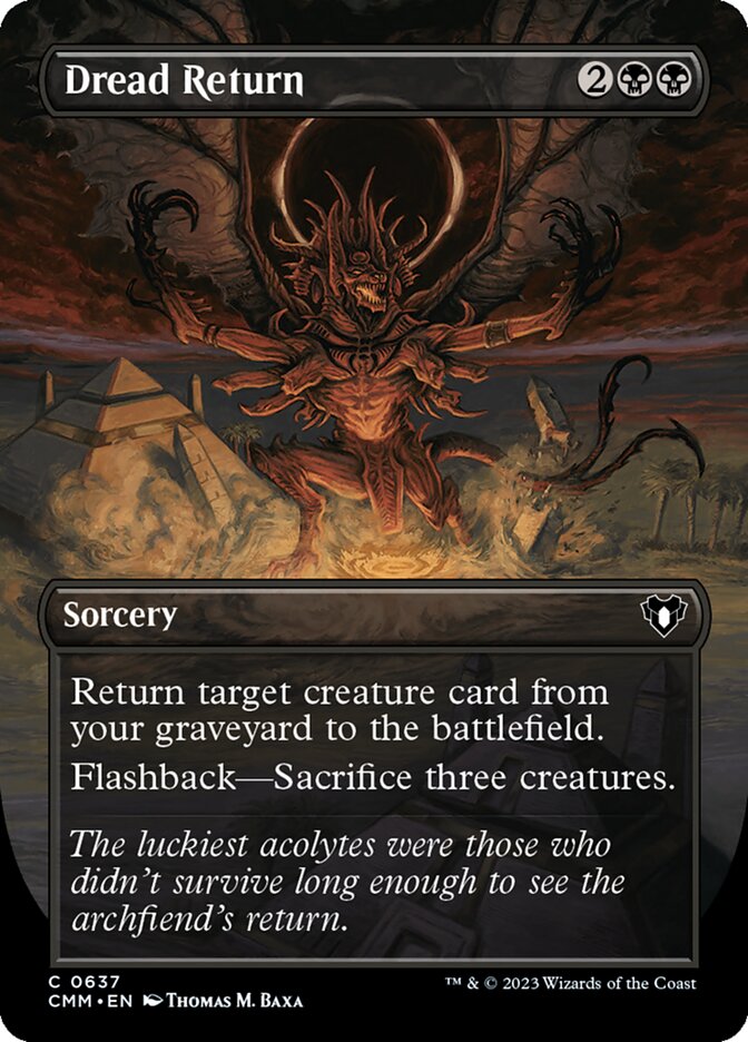 MTG Card Title: Dread Return CMM/637
