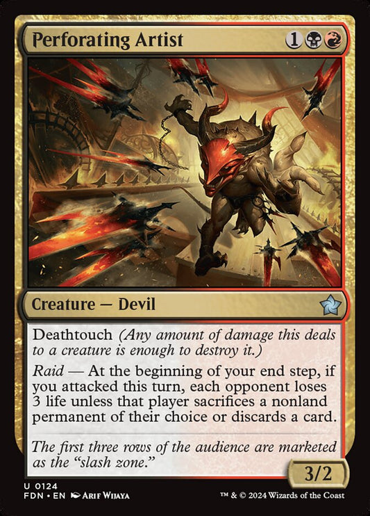 MTG Card Title: Perforating Artist FDN/124