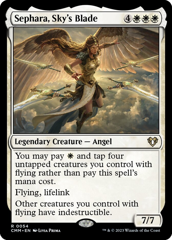 MTG Card Title: Sephara, Sky's Blade CMM/54