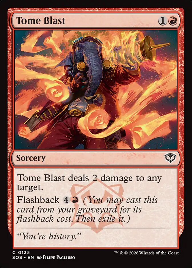 MTG Card Title: Tome Blast SOS/135