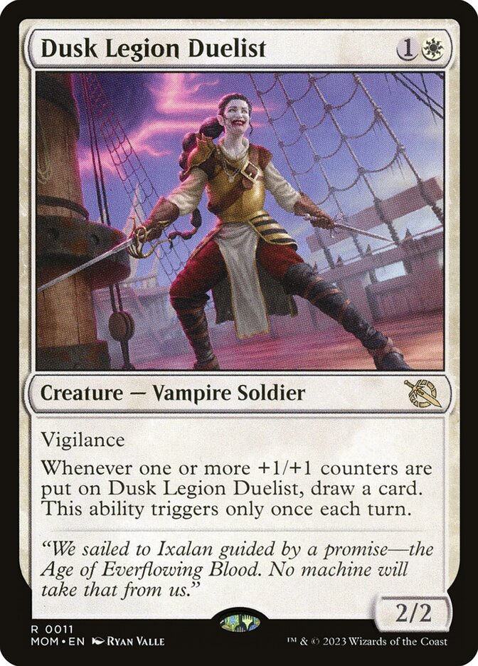 MTG Card Title: Dusk Legion Duelist MOM/11