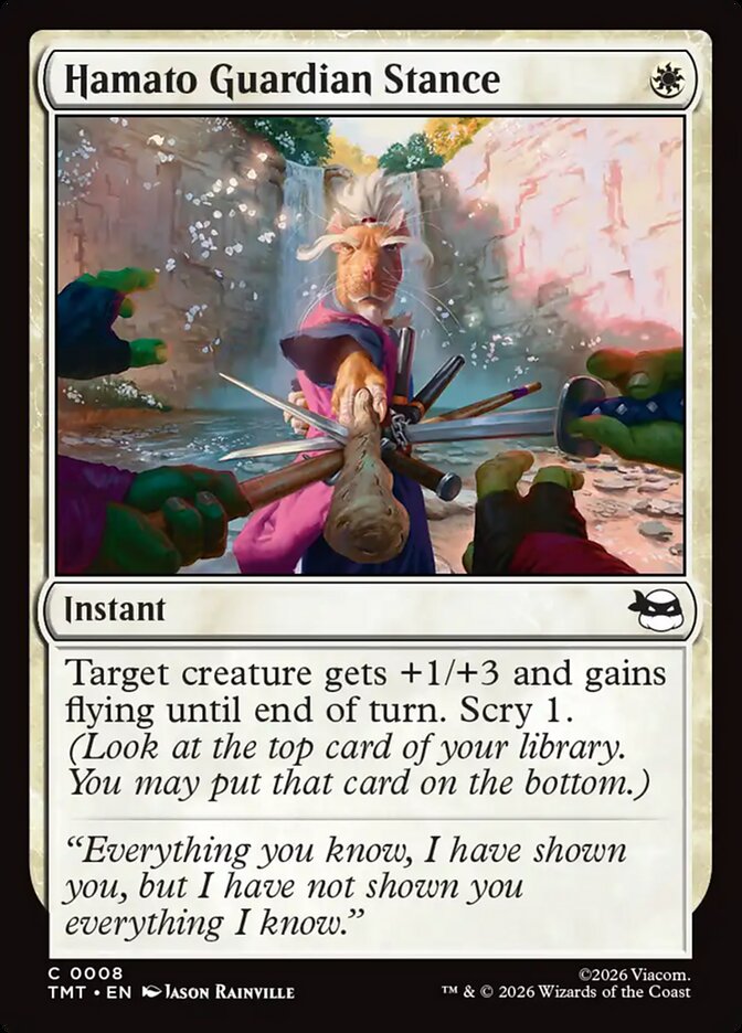 MTG Card Title: Hamato Guardian Stance TMT/8