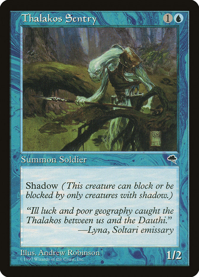 MTG Card Title: Thalakos Sentry TMP/95
