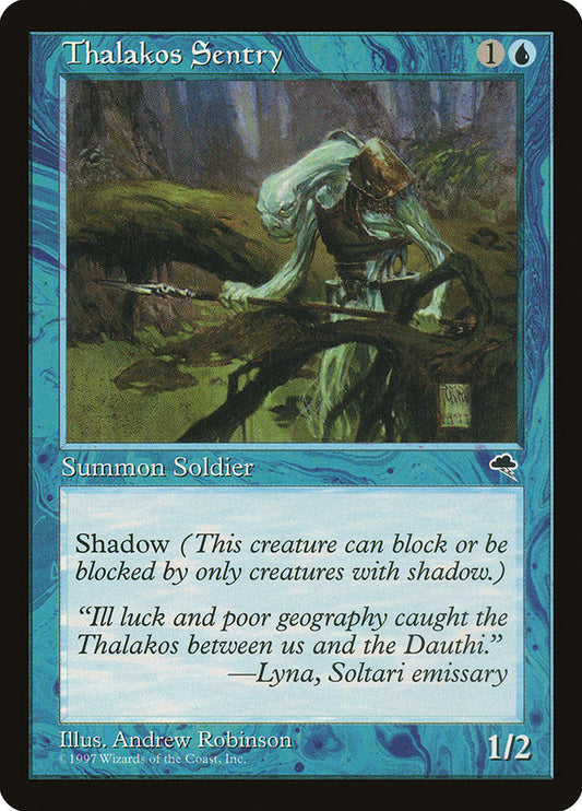 MTG Card Title: Thalakos Sentry TMP/95