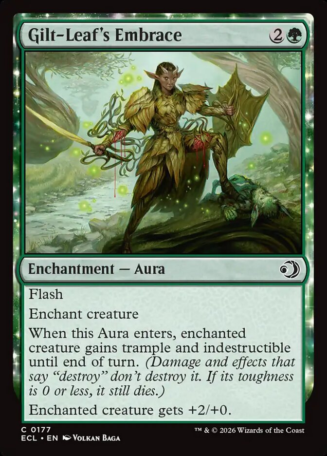 MTG Card Title: Gilt-Leaf's Embrace ECL/177