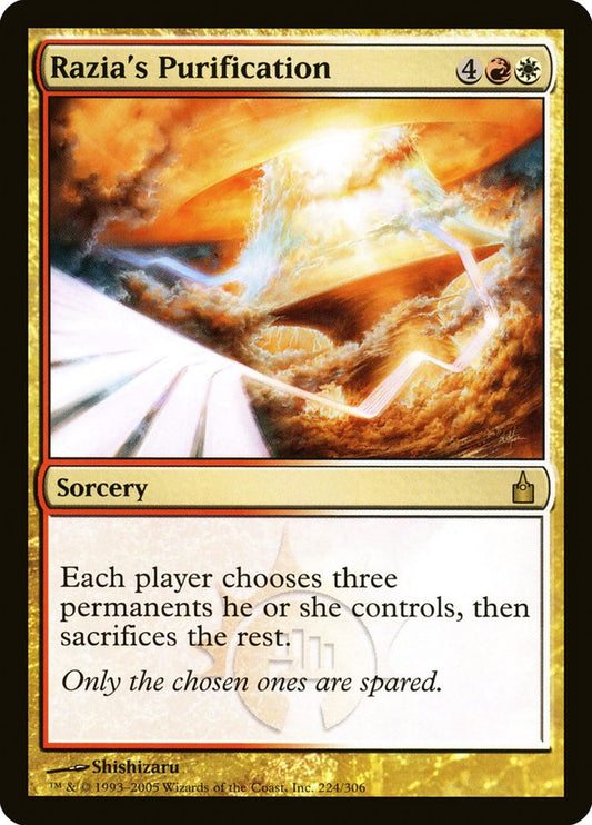 MTG Card Title: Razia's Purification RAV/224