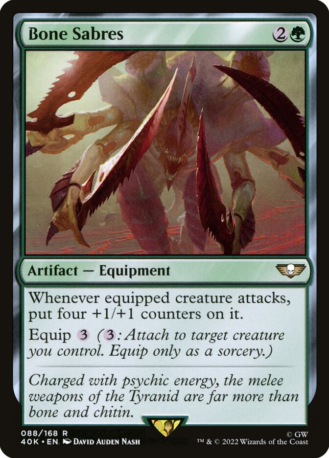 MTG Card Title: Bone Sabres 40K/88