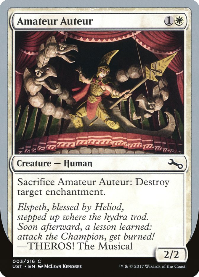 MTG Card Title: Amateur Auteur UST/3c