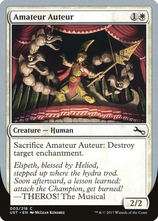 MTG Card Title: Amateur Auteur UST/3c