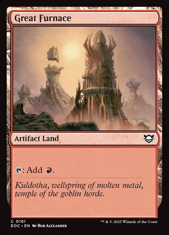 MTG Card Title: Great Furnace EOC/161