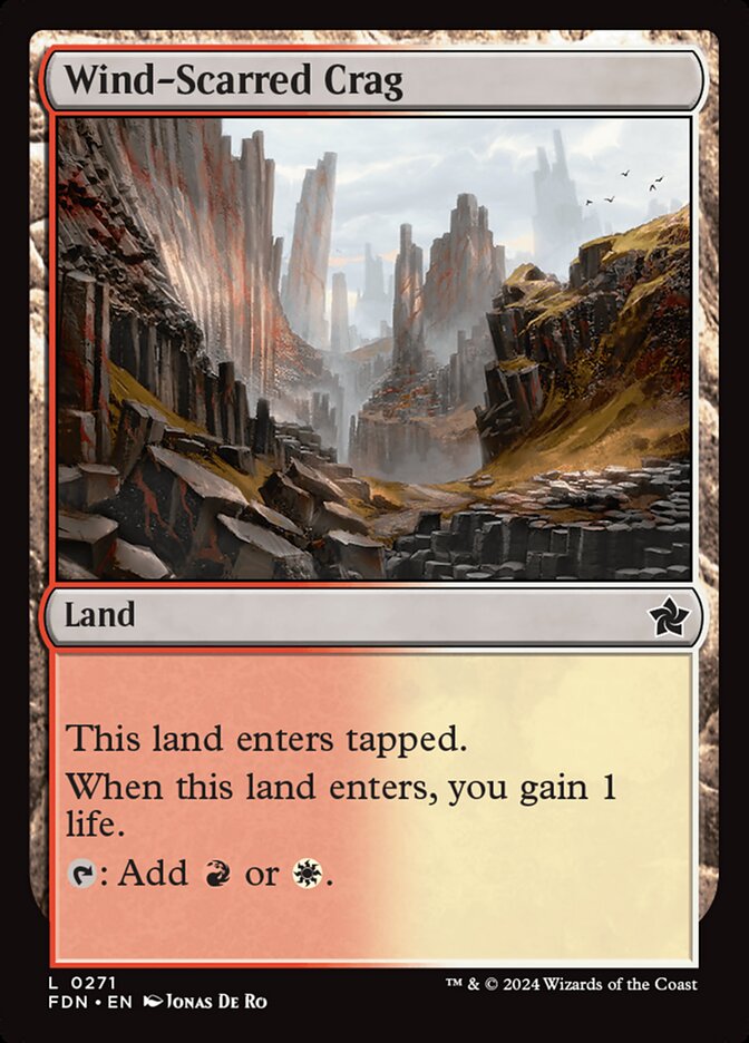 MTG Card Title: Wind-Scarred Crag FDN/271