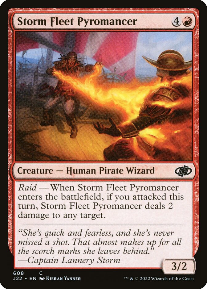 MTG Card Title: Storm Fleet Pyromancer J22/608