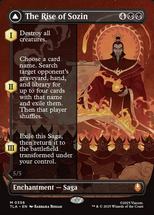 MTG Card Title: The Rise of Sozin // Fire Lord Sozin TLA/356