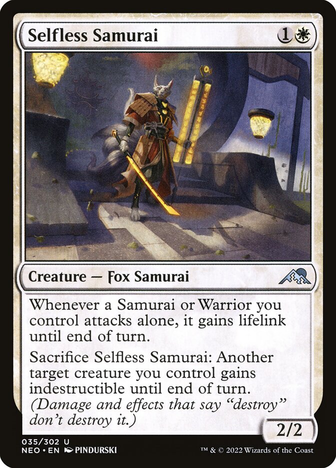 MTG Card Title: Selfless Samurai NEO/35