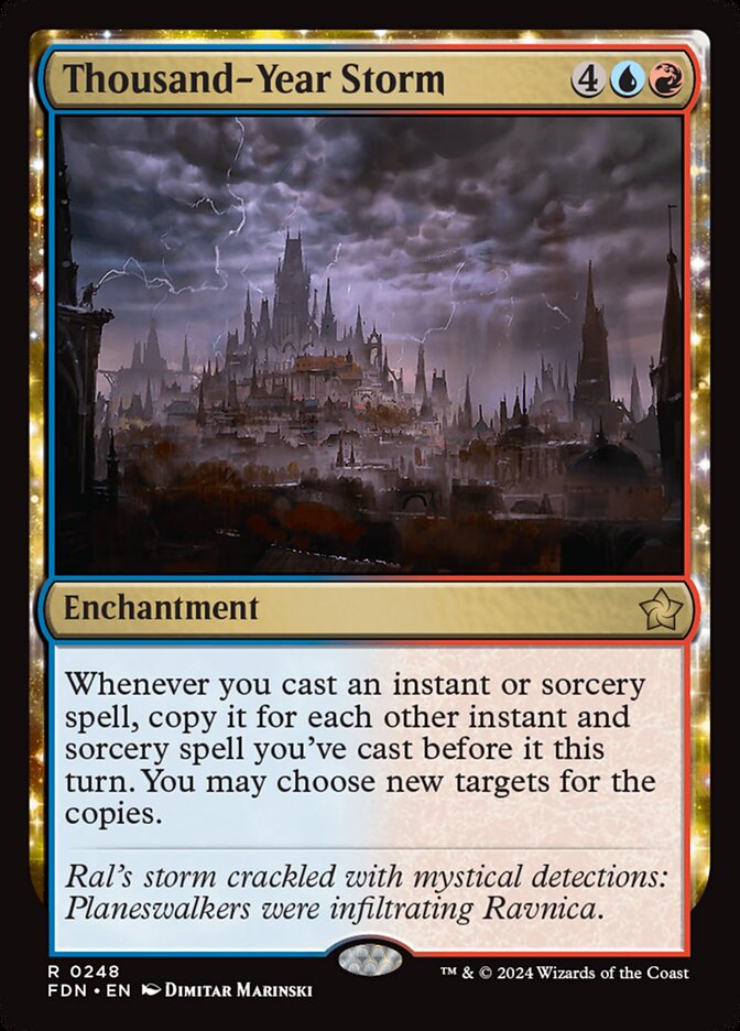MTG Card Title: Thousand-Year Storm FDN/248