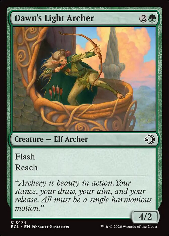 MTG Card Title: Dawn's Light Archer ECL/174