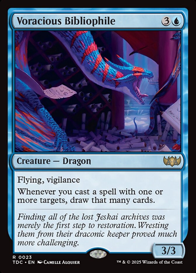 MTG Card Title: Voracious Bibliophile TDC/23