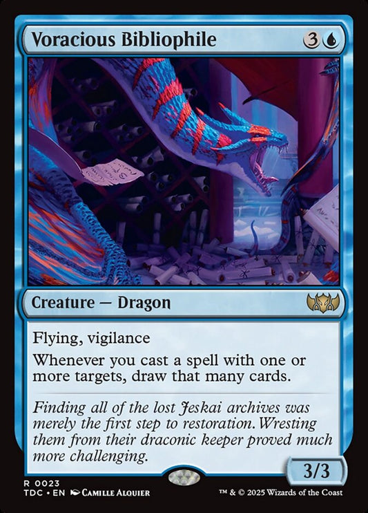 MTG Card Title: Voracious Bibliophile TDC/23