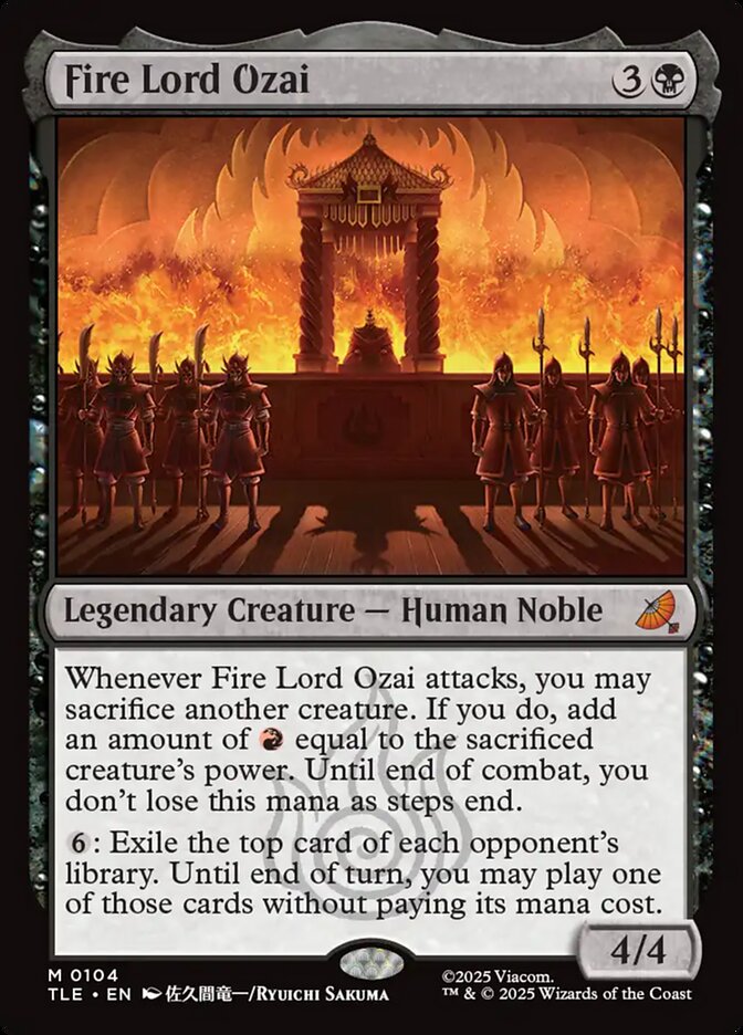 MTG Card Title: Fire Lord Ozai TLE/104