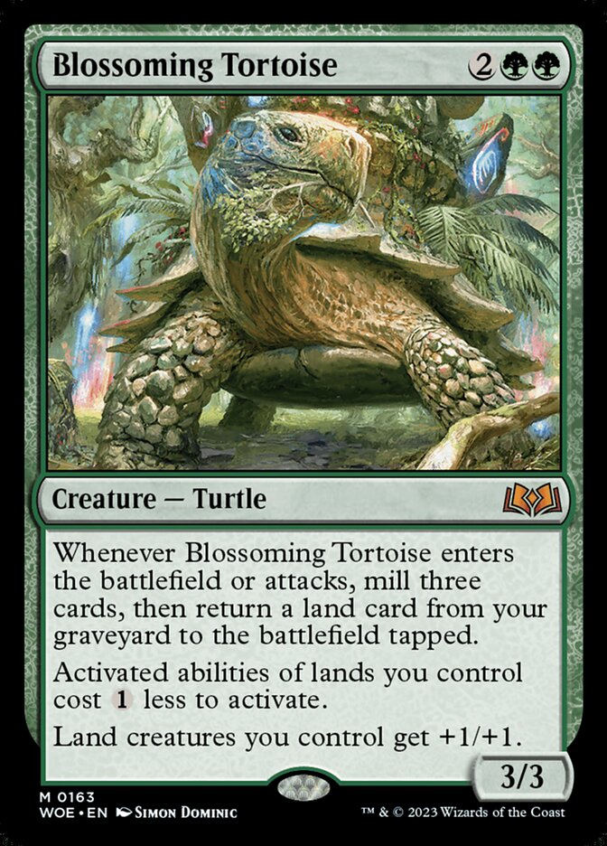 MTG Card Title: Blossoming Tortoise WOE/163