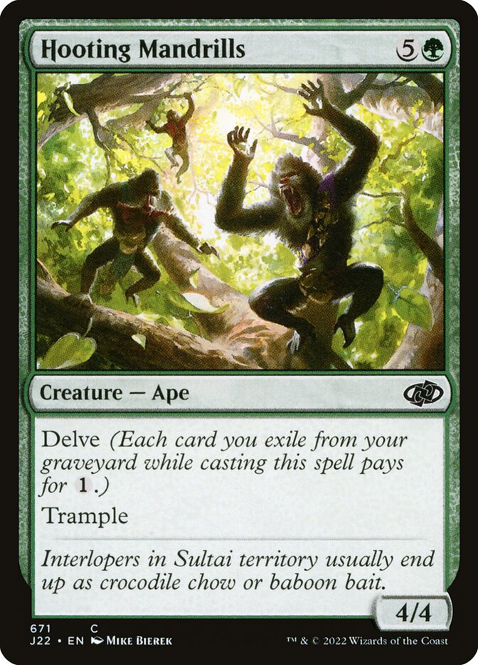 MTG Card Title: Hooting Mandrills J22/671