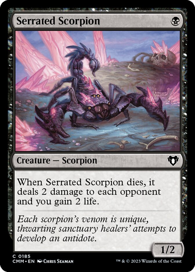 MTG Card Title: Serrated Scorpion CMM/185