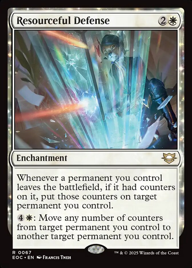 MTG Card Title: Resourceful Defense EOC/67