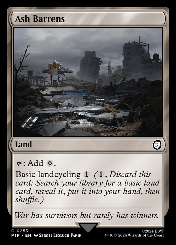 MTG Card Title: Ash Barrens PIP/253