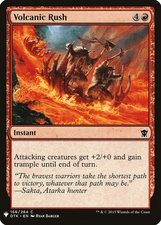 MTG Card Title: Volcanic Rush PLST/DTK-166