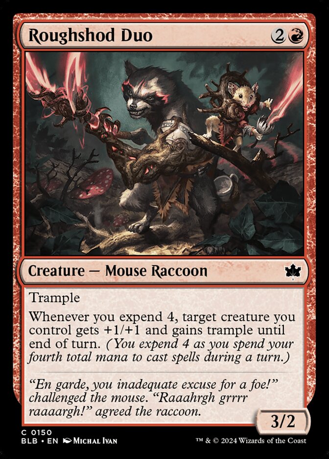 MTG Card Title: Roughshod Duo BLB/150
