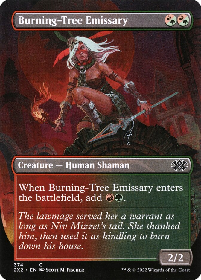 MTG Card Title: Burning-Tree Emissary 2X2/374