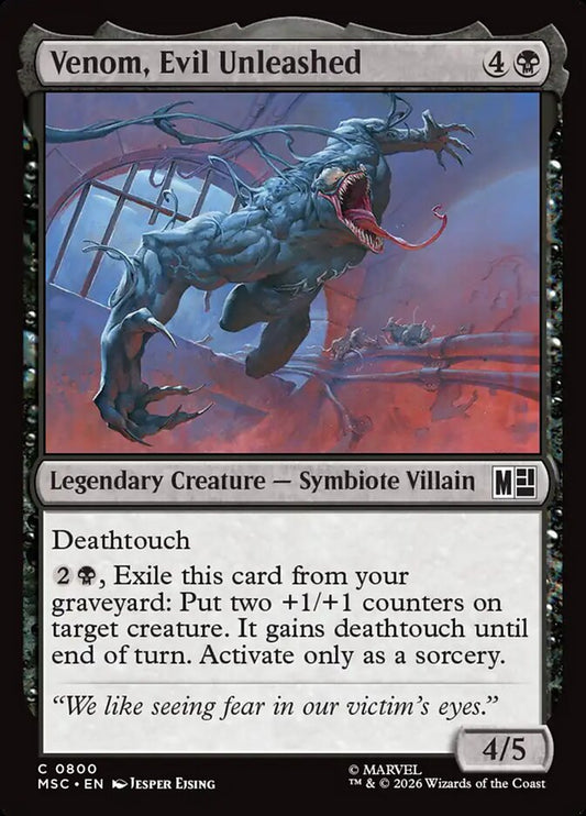 MTG Card Title: Venom, Evil Unleashed MSC/800