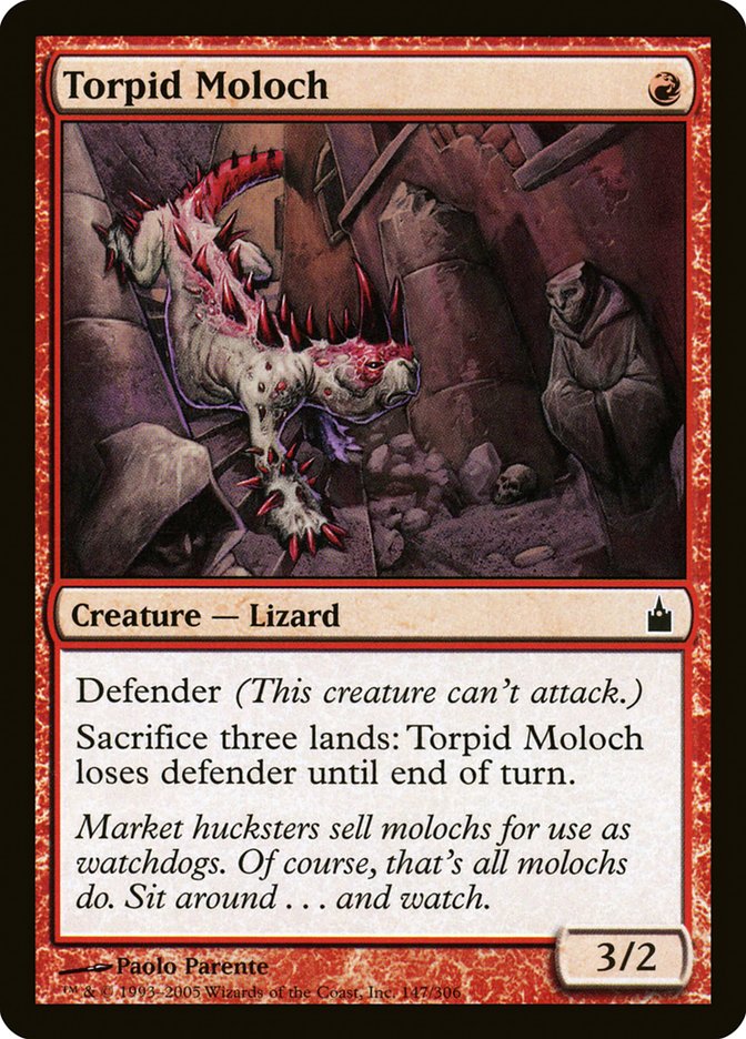 MTG Card Title: Torpid Moloch RAV/147