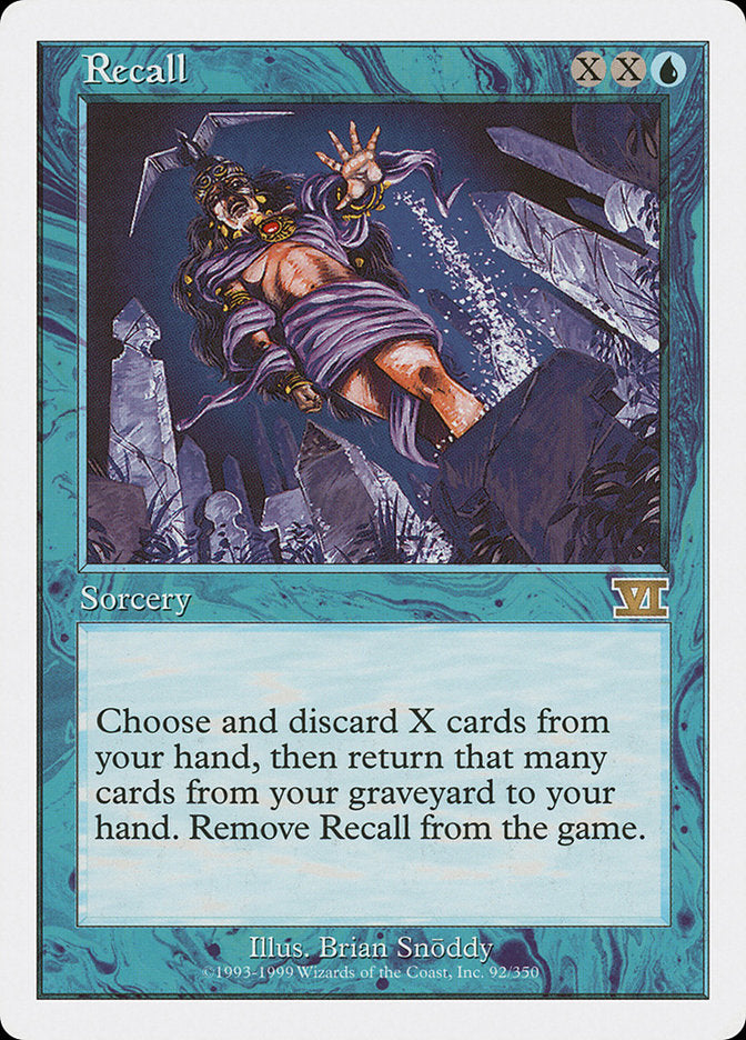 MTG Card Title: Recall 6ED/92