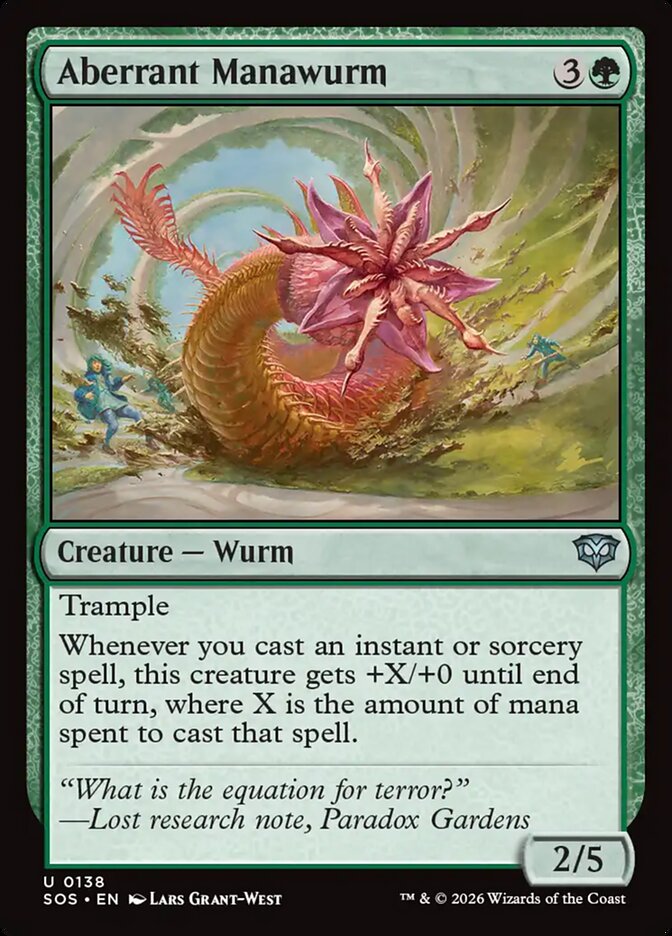MTG Card Title: Aberrant Manawurm SOS/138