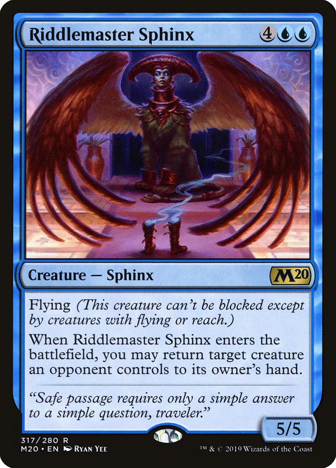MTG Card Title: Riddlemaster Sphinx M20/317