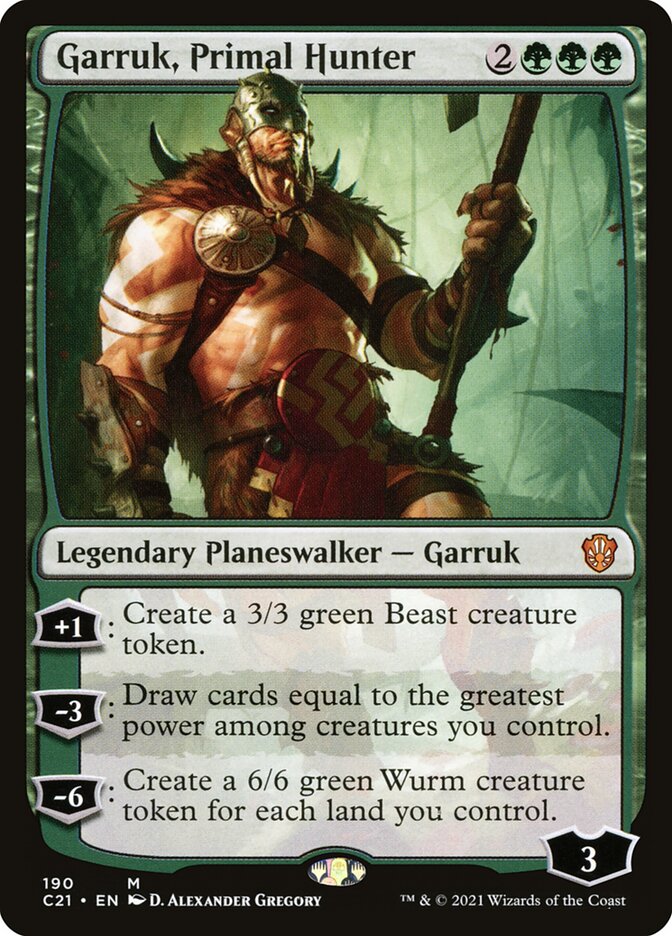 MTG Card Title: Garruk, Primal Hunter C21/190