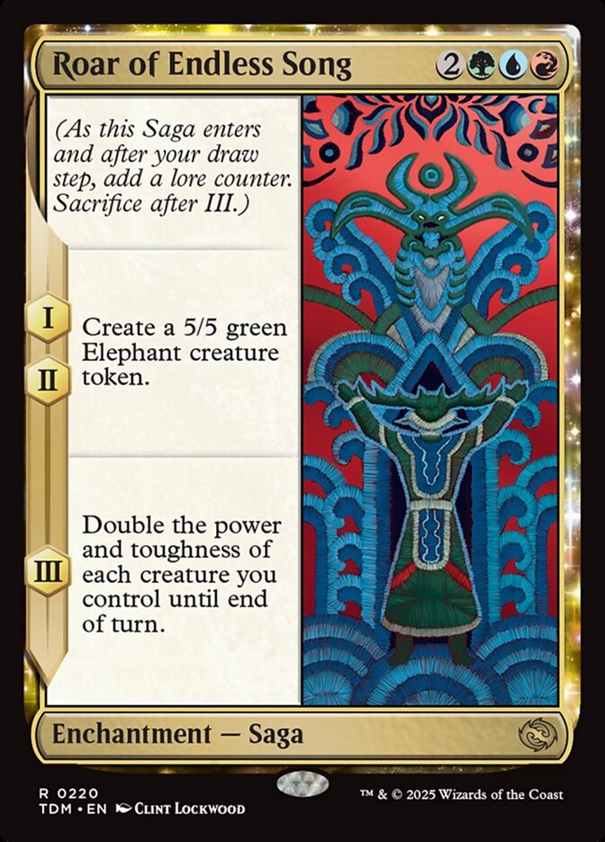 MTG Card Title: Roar of Endless Song TDM/220