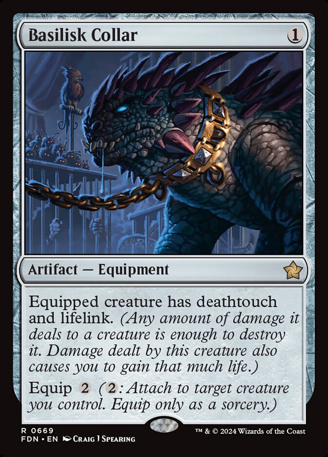 MTG Card Title: Basilisk Collar FDN/669