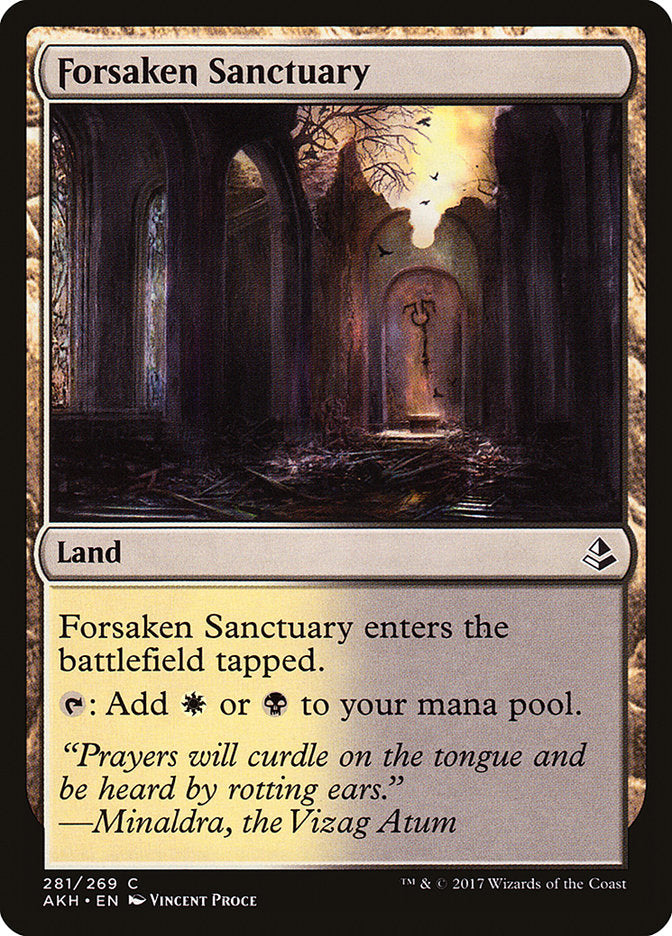 MTG Card Title: Forsaken Sanctuary AKH/281