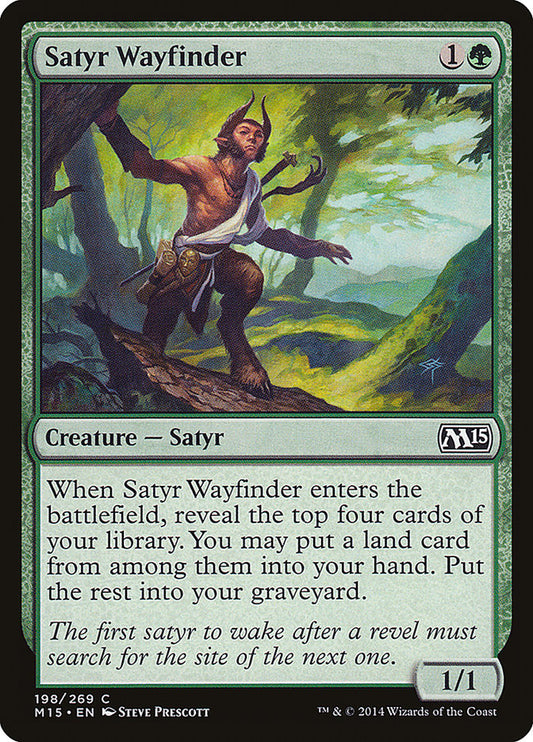 MTG Card Title: Satyr Wayfinder M15/198